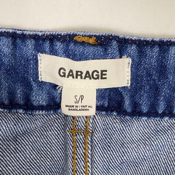 Garage Denim Mini Skirt Button Front Blue Jean Skirt - Picture 8 of 10